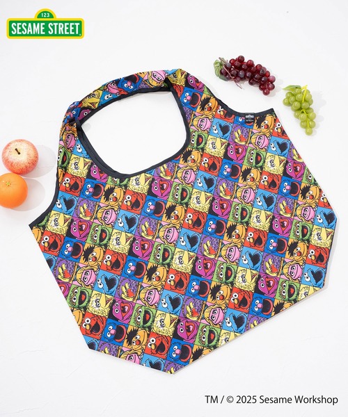 FRUIT OF THE LOOM（フルーツオブザルーム）の「SESAME STREET×FTL Lサイズエコバッグ / セサミグラフィック / コンパクト（エコバッグ/サブバッグ・メンズ・パープル/ライトグレー/アイボリー・FREE）」の3枚目の写真