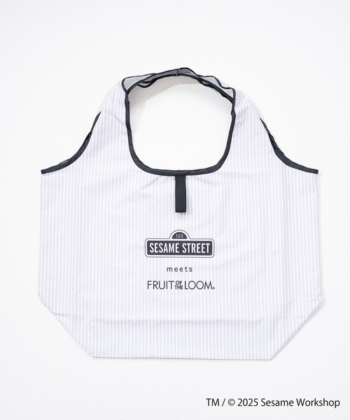 FRUIT OF THE LOOM（フルーツオブザルーム）の「SESAME STREET×FTL Lサイズエコバッグ / セサミグラフィック / コンパクト（エコバッグ/サブバッグ・メンズ・パープル/ライトグレー/アイボリー・FREE）」の8枚目の写真