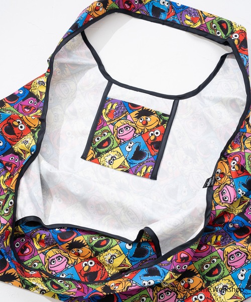 FRUIT OF THE LOOM（フルーツオブザルーム）の「SESAME STREET×FTL Lサイズエコバッグ / セサミグラフィック / コンパクト（エコバッグ/サブバッグ・メンズ・パープル/ライトグレー/アイボリー・FREE）」の11枚目の写真