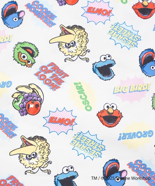 FRUIT OF THE LOOM（フルーツオブザルーム）の「SESAME STREET×FTL Lサイズエコバッグ / セサミグラフィック / コンパクト（エコバッグ/サブバッグ・メンズ・パープル/ライトグレー/アイボリー・FREE）」の14枚目の写真