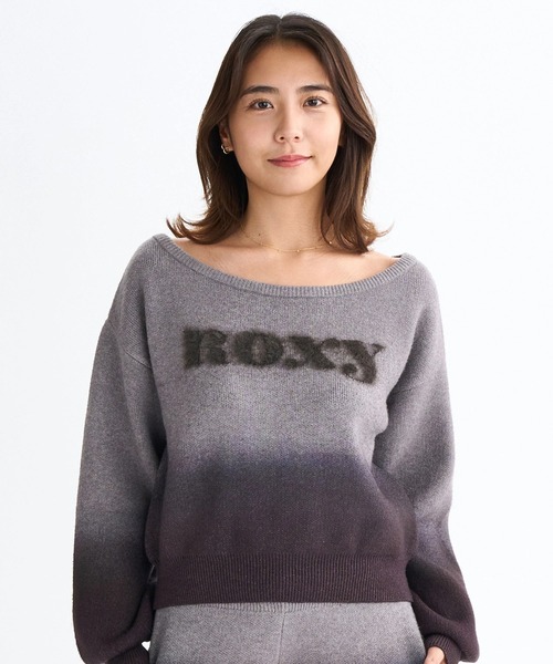 ROXY(ロキシー)の「MAGIC HOUR TOPS /ロキシーグラデーションロゴニット(ニット/セーター・レディース・ブルー/グレー/ブラウン・M/L/XS/S)」の2枚目の写真