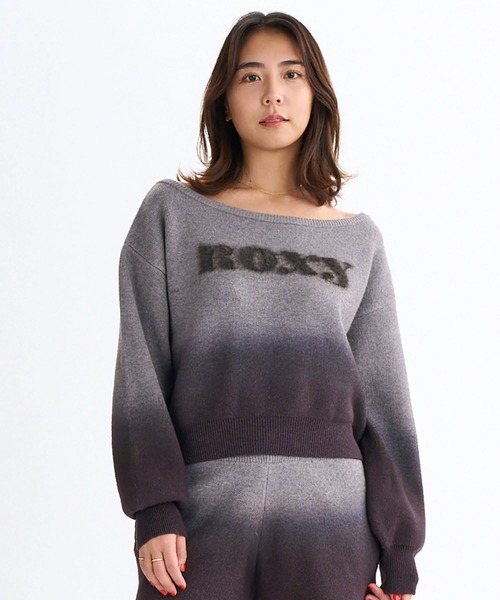 ROXY(ロキシー)の「MAGIC HOUR TOPS /ロキシーグラデーションロゴニット(ニット/セーター・レディース・ブルー/グレー/ブラウン・M/L/XS/S)」の4枚目の写真
