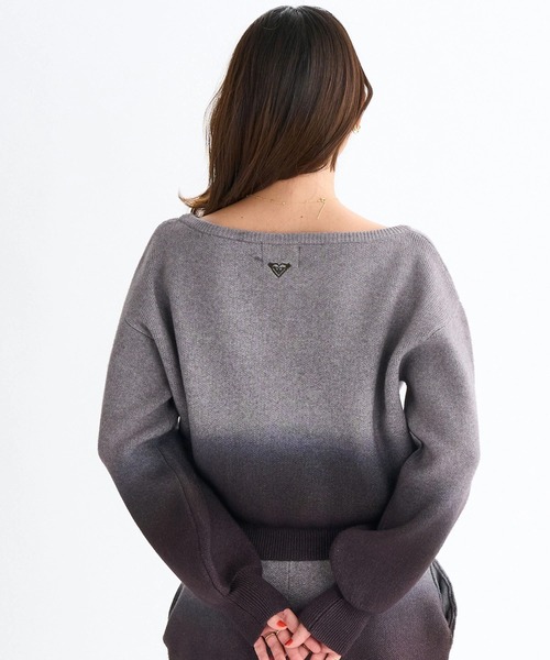 ROXY(ロキシー)の「MAGIC HOUR TOPS /ロキシーグラデーションロゴニット(ニット/セーター・レディース・ブルー/グレー/ブラウン・M/L/XS/S)」の6枚目の写真