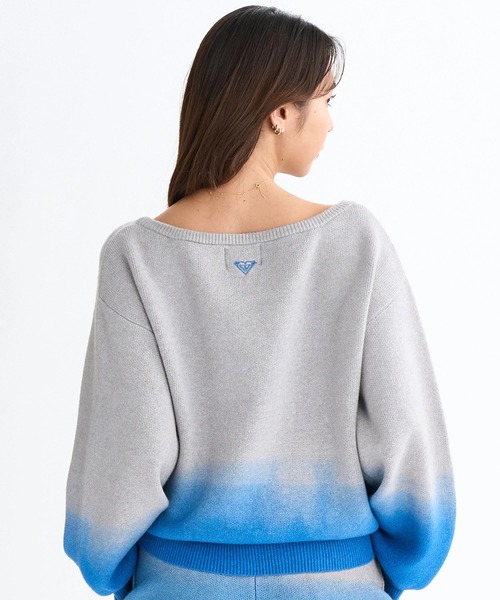 ROXY(ロキシー)の「MAGIC HOUR TOPS /ロキシーグラデーションロゴニット(ニット/セーター・レディース・ブルー/グレー/ブラウン・M/L/XS/S)」の15枚目の写真