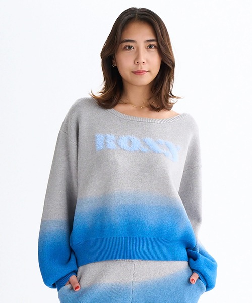 ROXY(ロキシー)の「MAGIC HOUR TOPS /ロキシーグラデーションロゴニット(ニット/セーター・レディース・ブルー/グレー/ブラウン・M/L/XS/S)」の16枚目の写真