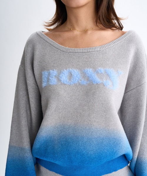 ROXY(ロキシー)の「MAGIC HOUR TOPS /ロキシーグラデーションロゴニット(ニット/セーター・レディース・ブルー/グレー/ブラウン・M/L/XS/S)」の18枚目の写真