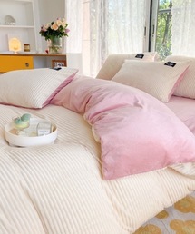 pyornim（ピョルニム）の「【3点セット】【シングル】【あったか】バイカラーぽこぽこ フリースふわふわベッドカバー（寝具）」