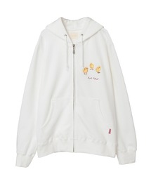 カールヘルム　ひよこ　コットンニット　パーカー　フーディーピンクハウスビンテージ ウィンターフォレストトリートプリントパーカー｜ピンクハウス