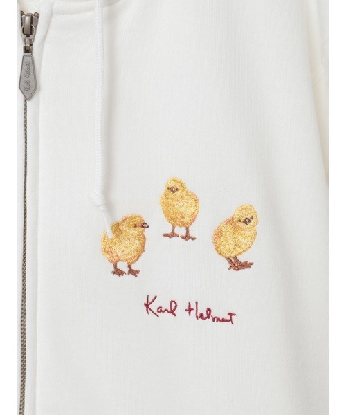 KARL HELMUT（カールヘルム）の「ひよこ刺繍パーカー（パーカー・メンズ・ピンク/キナリ/ブラック・MEDIUM/LARGE）」の9枚目の写真