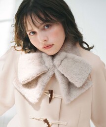 Feroux（フェルゥ）の「リボンファー ティペット（マフラー）」