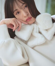 Feroux（フェルゥ）の「リボンファー ティペット（マフラー）」