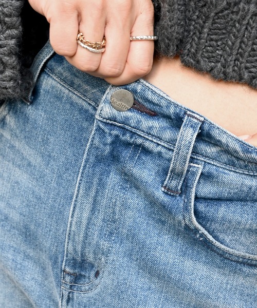 Healthy denim（ヘルシーデニム）の「【Healthy Denim × WILLFULLY】"Chronos" rollup straight denim PT（デニムパンツ・レディース・ライトブルー・XS/S/M）」の11枚目の写真