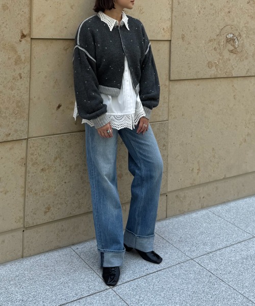 Healthy denim（ヘルシーデニム）の「【Healthy Denim × WILLFULLY】"Chronos" rollup straight denim PT（デニムパンツ・レディース・ライトブルー・XS/S/M）」の13枚目の写真