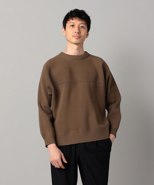 β MEN（ベータメン）の「ワイドシルエット 片畦ニット（ニット/セーター・メンズ・アイボリー/ブラック/ブラウン・L/M）」の3枚目の写真