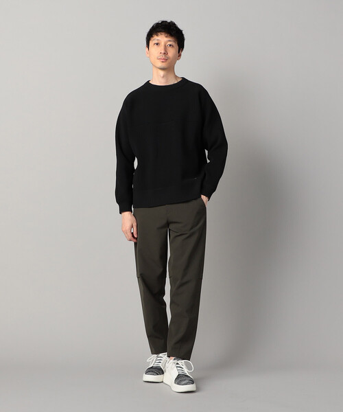 β MEN（ベータメン）の「ワイドシルエット 片畦ニット（ニット/セーター・メンズ・アイボリー/ブラック/ブラウン・L/M）」の17枚目の写真