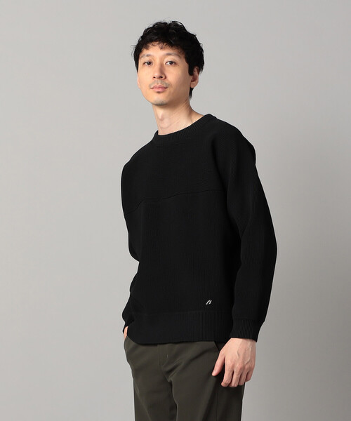 β MEN（ベータメン）の「ワイドシルエット 片畦ニット（ニット/セーター・メンズ・アイボリー/ブラック/ブラウン・L/M）」の18枚目の写真