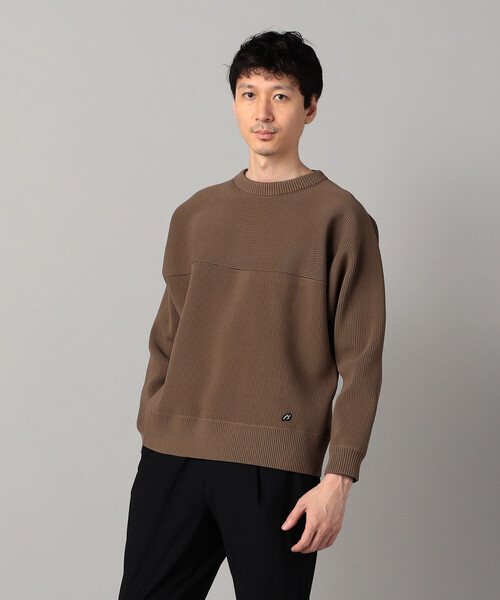β MEN（ベータメン）の「ワイドシルエット 片畦ニット（ニット/セーター・メンズ・アイボリー/ブラック/ブラウン・L/M）」の10枚目の写真