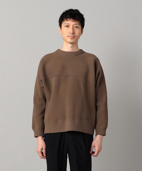 β MEN（ベータメン）の「ワイドシルエット 片畦ニット（ニット/セーター・メンズ・アイボリー/ブラック/ブラウン・L/M）」の11枚目の写真