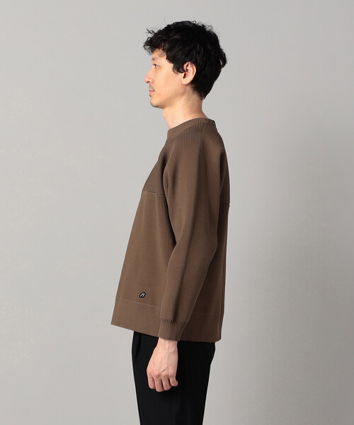 β MEN（ベータメン）の「ワイドシルエット 片畦ニット（ニット/セーター・メンズ・アイボリー/ブラック/ブラウン・L/M）」の12枚目の写真