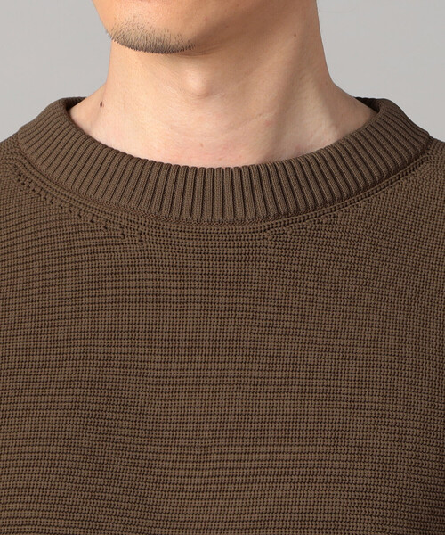 β MEN（ベータメン）の「ワイドシルエット 片畦ニット（ニット/セーター・メンズ・アイボリー/ブラック/ブラウン・L/M）」の14枚目の写真