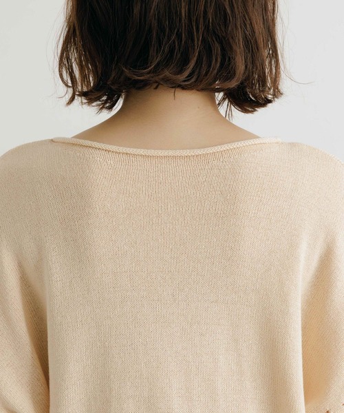 studio CLIP（スタディオクリップ）の「7ゲージニット袖レースプルオーバー（ニット/セーター・レディース・ネイビー/アイボリー・FREE）」の5枚目の写真