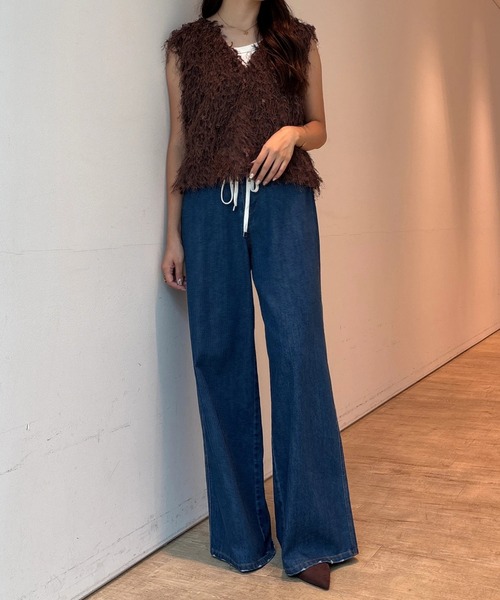 cadune カデュネ　ふわふわトップス tops カデュネ CADUNE ふわふわトップス （グレー） - ファッション