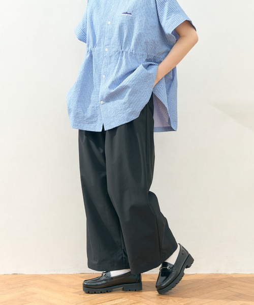 THOUSAND MILE（サウザンドマイル）の「[L's]LONG WIDE PANTS HIGH AIR PERMEABILITY/ロングワイドパンツ（その他パンツ・レディース・ブルー/セージグリーン/グレイッシュベージュ/ブラック・L/M）」の18枚目の写真