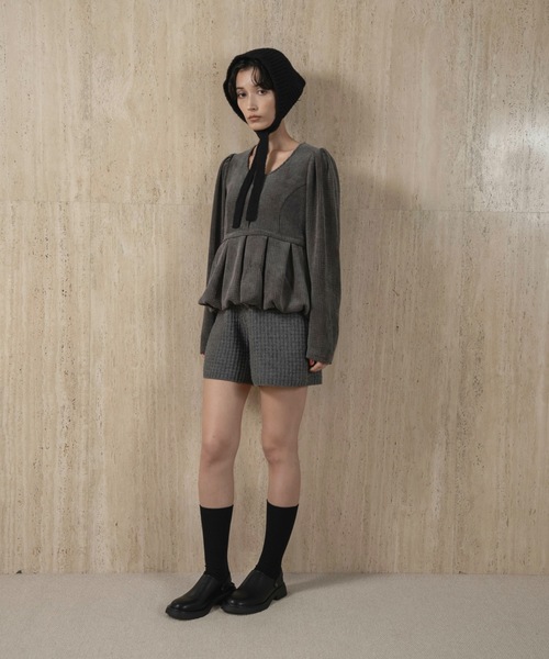 lawgy（ラウジー）の「uneck balloon corduroy tops / ユーネック