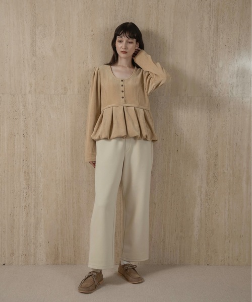 lawgy（ラウジー）の「uneck balloon corduroy tops / ユーネック