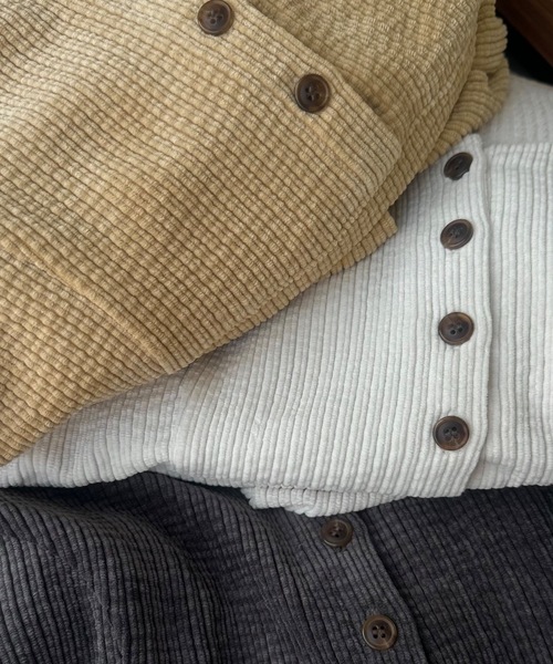 lawgy（ラウジー）の「uneck balloon corduroy tops / ユーネック