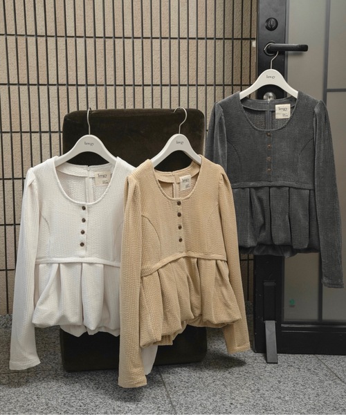 lawgy（ラウジー）の「uneck balloon corduroy tops / ユーネック