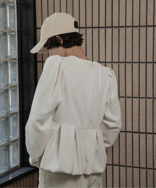 lawgy（ラウジー）の「uneck balloon corduroy tops / ユーネック
