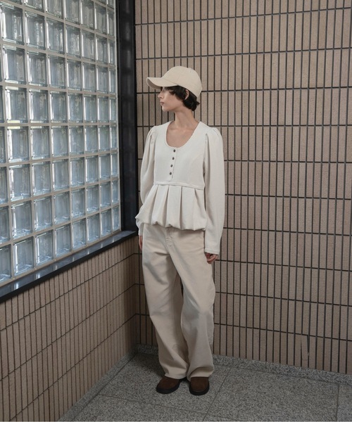 lawgy（ラウジー）の「uneck balloon corduroy tops / ユーネック
