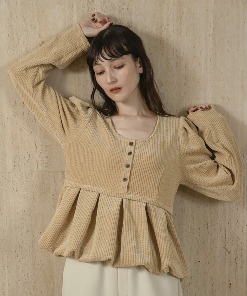 lawgy(ラウジー)の「uneck balloon corduroy tops / ユーネック lawgy(ラウジー)の「uneck balloon corduroy tops / ユーネック