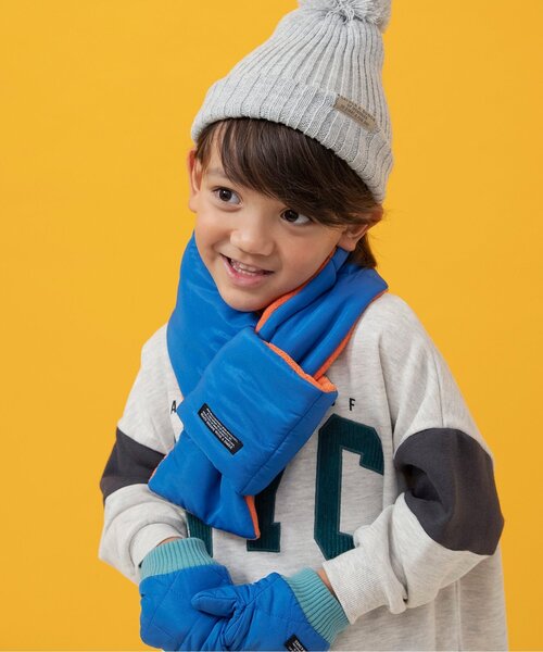 BREEZE（ブリーズ）の「キルティングマフラー（マフラー・キッズ・ブルー/ブラック/アイボリー・MEDIUM/SMALL）」の3枚目の写真