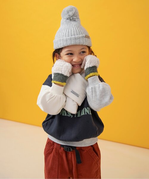 BREEZE（ブリーズ）の「キルティングマフラー（マフラー・キッズ・ブルー/ブラック/アイボリー・MEDIUM/SMALL）」の5枚目の写真