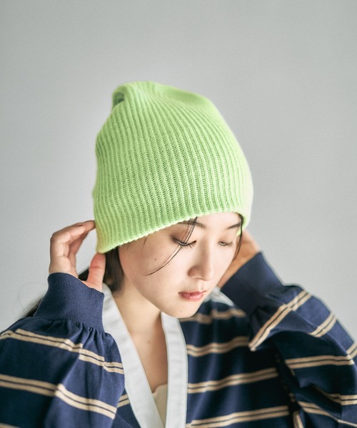 LEPSIM(レプシィム)の「ゆるニットビーニー 589162(ニットキャップ/ビーニー・レディース・ブラック/ブラウン/グレー/グリーン/アイボリー・ONE SIZE)」の5枚目の写真