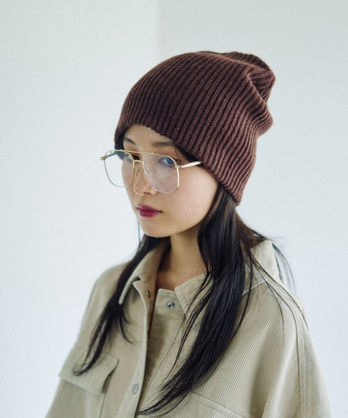 LEPSIM(レプシィム)の「ゆるニットビーニー 589162(ニットキャップ/ビーニー・レディース・ブラック/ブラウン/グレー/グリーン/アイボリー・ONE SIZE)」の22枚目の写真