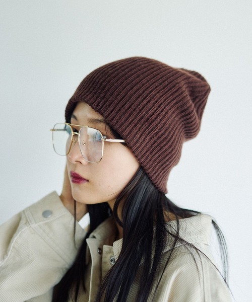 LEPSIM(レプシィム)の「ゆるニットビーニー 589162(ニットキャップ/ビーニー・レディース・ブラック/ブラウン/グレー/グリーン/アイボリー・ONE SIZE)」の21枚目の写真