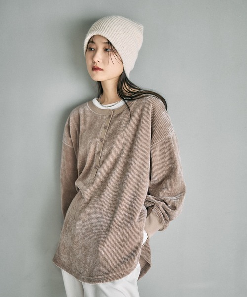 LEPSIM(レプシィム)の「ゆるニットビーニー 589162(ニットキャップ/ビーニー・レディース・ブラック/ブラウン/グレー/グリーン/アイボリー・ONE SIZE)」の7枚目の写真