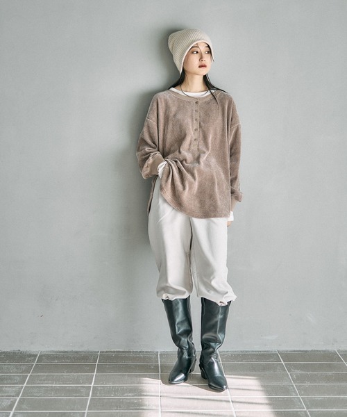 LEPSIM(レプシィム)の「ゆるニットビーニー 589162(ニットキャップ/ビーニー・レディース・ブラック/ブラウン/グレー/グリーン/アイボリー・ONE SIZE)」の8枚目の写真