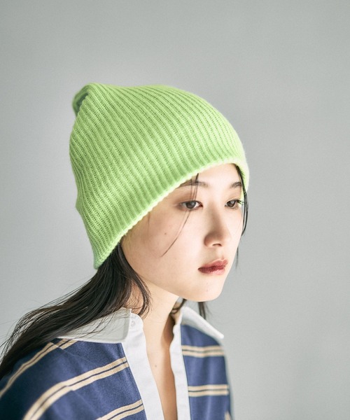 LEPSIM(レプシィム)の「ゆるニットビーニー 589162(ニットキャップ/ビーニー・レディース・ブラック/ブラウン/グレー/グリーン/アイボリー・ONE SIZE)」の11枚目の写真