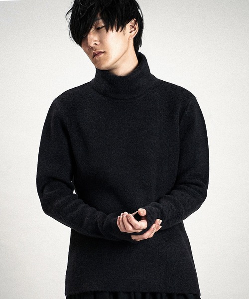 NO ID.（ノーアイディ）の「【NO ID.】Jacquard Knit Turtleneck Pullover / ジャカード ニット タートルネック プルオーバー（ニット/セーター・メンズ・ネイビー/ブラック/グレー/ホワイト・2/1）」の4枚目の写真