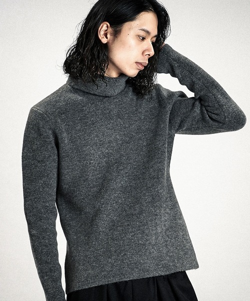 NO ID.（ノーアイディ）の「【NO ID.】Jacquard Knit Turtleneck Pullover / ジャカード ニット タートルネック プルオーバー（ニット/セーター・メンズ・ネイビー/ブラック/グレー/ホワイト・2/1）」の3枚目の写真