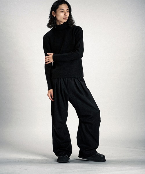 NO ID.（ノーアイディ）の「【NO ID.】Jacquard Knit Turtleneck Pullover / ジャカード ニット タートルネック プルオーバー（ニット/セーター・メンズ・ネイビー/ブラック/グレー/ホワイト・2/1）」の18枚目の写真