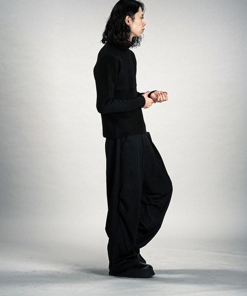 NO ID.（ノーアイディ）の「【NO ID.】Jacquard Knit Turtleneck Pullover / ジャカード ニット タートルネック プルオーバー（ニット/セーター・メンズ・ネイビー/ブラック/グレー/ホワイト・2/1）」の21枚目の写真