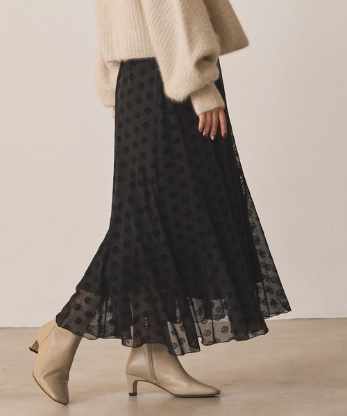 Gready Brilliant（グレディブリリアン）の「フロッキープリントチュールスカート（スカート・レディース・その他/レオパード・FREE）」の2枚目の写真