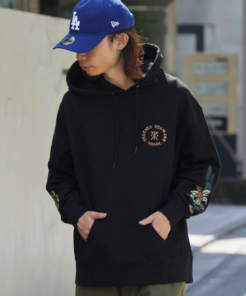 ROARK REVIVAL（ロアークリバイバル）の「ROARK REVIVAL/ロアークリバイバル "F.ROAMING"P/O HOOD SWEAT リラックスシルエット グラフィックデザイン フーディー（パーカー・メンズ・ブラック・L/XL/M）」の18枚目の写真