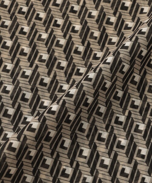 MACKINTOSH LONDON（マッキントッシュ ロンドン）の「キューブプリントワンピース（ワンピース・レディース・オレンジ/グリーン系その他/ベージュ・40/38）」の7枚目の写真