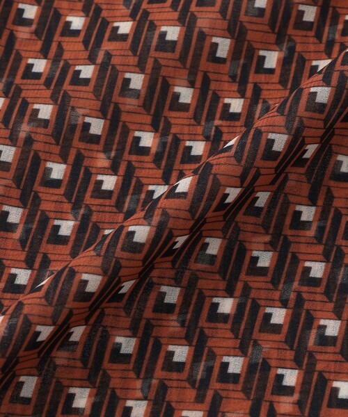 MACKINTOSH LONDON（マッキントッシュ ロンドン）の「キューブプリントワンピース（ワンピース・レディース・オレンジ/グリーン系その他/ベージュ・40/38）」の15枚目の写真